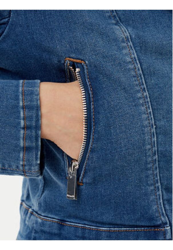 Morgan Kurtka jeansowa 241-VAMMY Niebieski Regular Fit. Kolor: niebieski. Materiał: bawełna