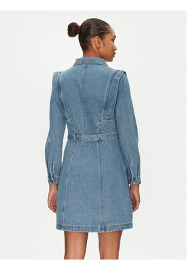 Morgan Sukienka jeansowa 251-RICOLI Szary Regular Fit. Kolor: szary. Materiał: bawełna