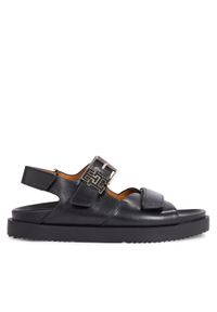 TOMMY HILFIGER - Tommy Hilfiger Sandały Th Hardware Lthr Sporty Sandal FW0FW07736 Czarny. Kolor: czarny. Styl: sportowy