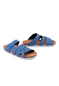 Dr. Brinkmann - DR. BRINKMANN 701530-5 blau, klapki damskie. Kolor: niebieski. Materiał: materiał #1