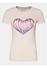 Guess T-Shirt W4RI53 J1314 Różowy Slim Fit. Kolor: różowy. Materiał: bawełna #3