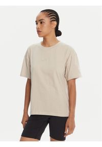 Reebok T-Shirt RK25315CCW Beżowy Regular Fit. Kolor: beżowy. Materiał: bawełna