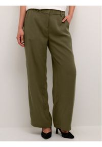 Cream Spodnie materiałowe Crcocamia 10611708 Zielony Regular Fit. Kolor: zielony. Materiał: syntetyk, materiał