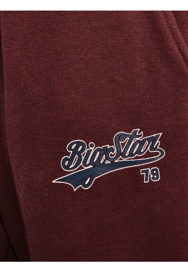 Big-Star - Spodnie dziewczęce dresowe bordowe Rubiliap 604. Okazja: na spacer, na uczelnię. Kolor: czerwony. Materiał: dresówka. Styl: klasyczny, młodzieżowy