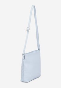 Born2be - Niebieska Pikowana Torebka Listonoszka z Suwakiem Silendrea. Kolor: niebieski. Materiał: pikowane. Styl: biznesowy, klasyczny, elegancki, casual