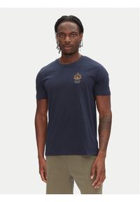 Aeronautica Militare T-Shirt 251TS2391J592 Granatowy Regular Fit. Kolor: niebieski. Materiał: bawełna