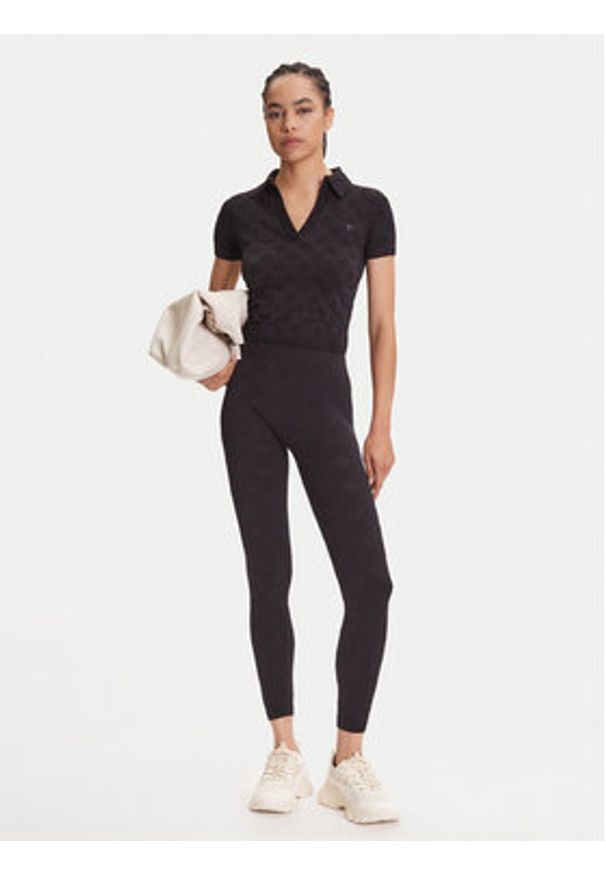 Guess Bluzka V5YP10 Z3OA0 Czarny Regular Fit. Kolor: czarny. Materiał: syntetyk