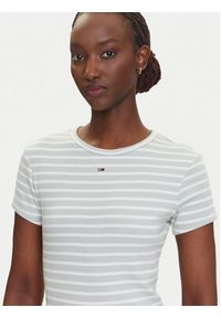 Tommy Jeans T-Shirt Essential DW0DW17383 Zielony Slim Fit. Kolor: zielony. Materiał: bawełna #3
