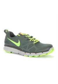 Buty do biegania męskie Nike Flex Trail. Kolor: zielony. Materiał: syntetyk, tkanina, materiał. Szerokość cholewki: normalna. Model: Nike Flex. Sport: bieganie