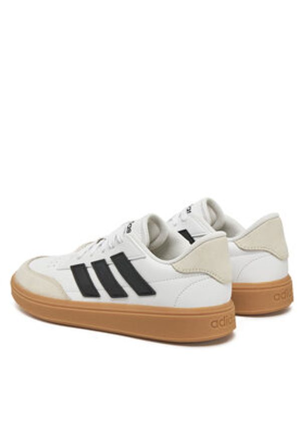 Adidas - adidas Sneakersy Courtblock JH8563 Biały. Kolor: biały. Materiał: skóra