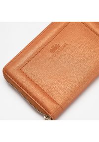 Wittchen - Damski portfel skórzany z ozdobnym brzegiem średni pomarańczowy. Kolor: pomarańczowy. Materiał: skóra #2