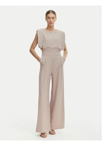 Rinascimento Kombinezon CFC0127546003 Beżowy Wide Leg. Kolor: beżowy. Materiał: syntetyk #4