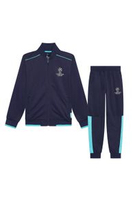 CHAMPIONS LEAGUE - Dres treningowy UEFA Champions League dla dzieci. Kolor: niebieski. Materiał: dresówka. Styl: sportowy