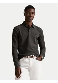 Polo Ralph Lauren Polo 710680790147 Szary jasny Custom Slim Fit. Typ kołnierza: polo. Kolor: szary. Materiał: bawełna #1