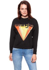 Wrangler - BLUZA WRANGLER RETRO SWEAT FADED BLACK W6085HPV6 112130460. Wzór: kolorowy, nadruk. Styl: retro #5