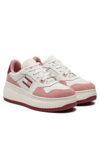 Tommy Jeans Sneakersy Retro Basket Flatform Mix EN0EN02654 Różowy. Kolor: różowy