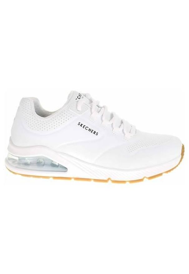skechers - Buty do chodzenia damskie Skechers Uno 2 Air Around You. Zapięcie: sznurówki. Kolor: biały. Materiał: materiał, tkanina, syntetyk. Szerokość cholewki: normalna. Sport: turystyka piesza