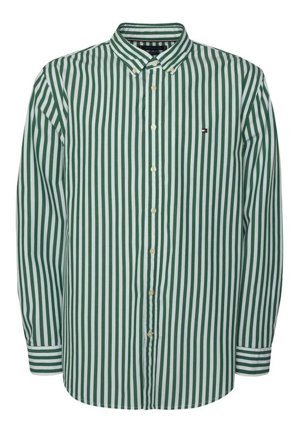 TOMMY HILFIGER - Tommy Hilfiger Koszula MW0MW42440 Zielony Regular Fit. Kolor: zielony. Materiał: bawełna