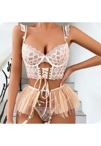 Intica - Komplet bielizny koronkowej z wiązaniem Elizebeth. Materiał: koronka #7