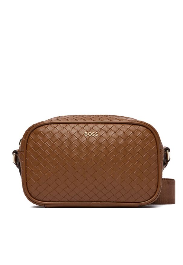 BOSS Torebka 50558012 Brązowy. Kolor: brązowy. Materiał: skórzane