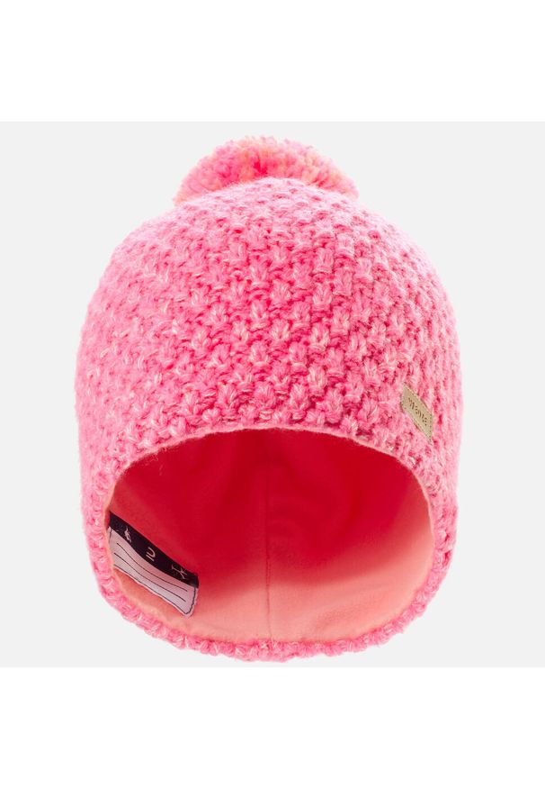 WEDZE - Czapka narciarska dla dzieci Wedze Timeless. Kolor: różowy. Materiał: akryl, materiał, poliester, elastan. Sezon: zima. Styl: sportowy