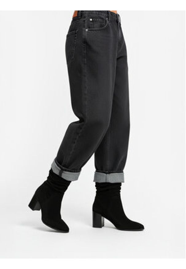 Nine West Botki CEO-JAMILAH-01 Czarny. Kolor: czarny. Materiał: materiał