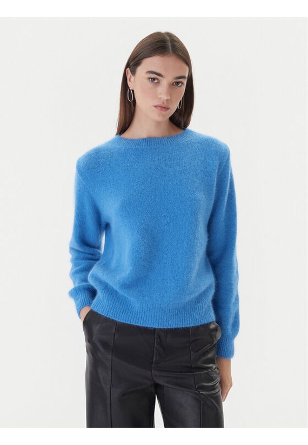 Dixie Sweter M277Y066A 1650 Niebieski Regular Fit. Kolor: niebieski. Materiał: wełna
