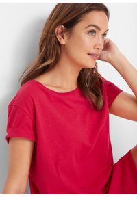 bonprix - Sukienka z dżerseju, z czystej bawełny organicznej. Kolor: czerwony. Materiał: jersey, bawełna #2