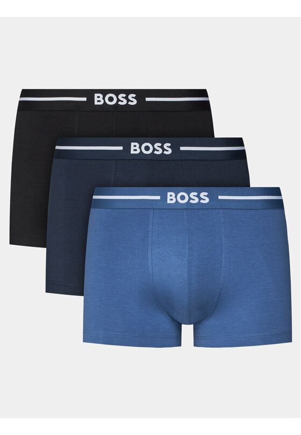 BOSS - Boss Komplet 3 par bokserek Trunk 3P Bold 50508878 Kolorowy. Materiał: bawełna. Wzór: kolorowy