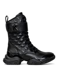 Botki damskie czarne Karl Lagerfeld GEMINI Hi Lace Boot. Kolor: czarny. Styl: klasyczny, rockowy