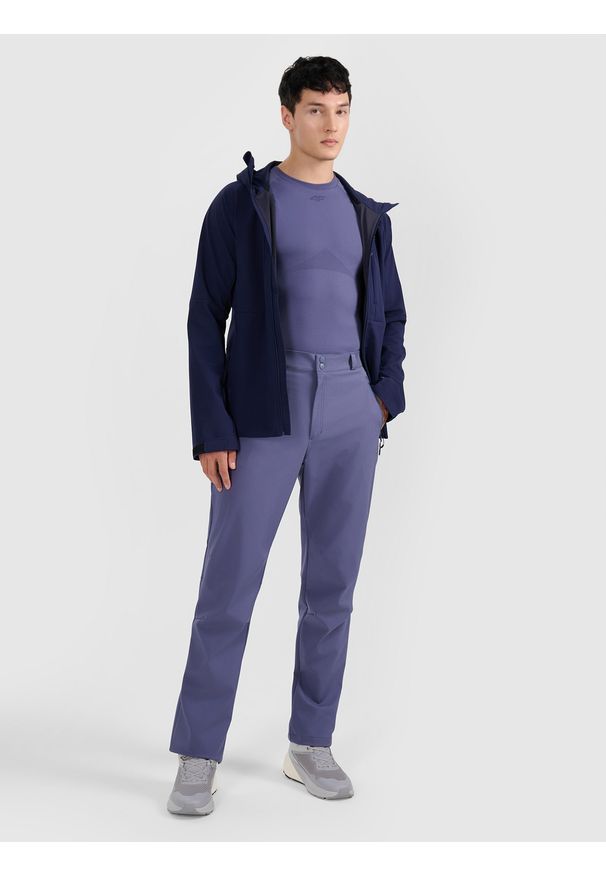 4f - 4F Spodnie trekkingowe membrana 10000 męskie - granatowe M. Stan: podwyższony. Kolor: niebieski. Materiał: materiał. Technologia: Primaloft. Sport: turystyka piesza, wspinaczka