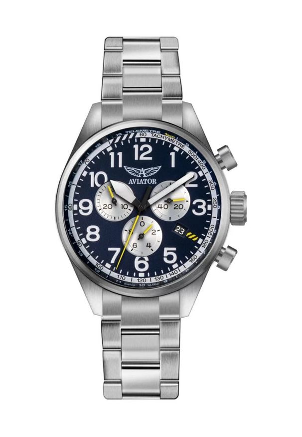 Zegarek Męski AVIATOR P45 Chrono Airacobra V.2.25.0.170.5. Styl: elegancki, sportowy, militarny