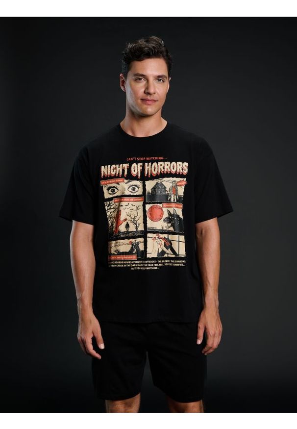 Sinsay - Piżama oversize z nadrukiem halloweenowym - wielobarwny. Wzór: nadruk