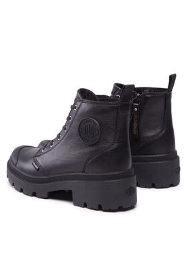 Palladium Trapery Pallabase Leather 96905-001-M Czarny. Kolor: czarny. Materiał: skóra