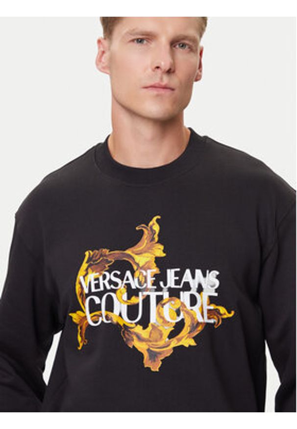 Versace Jeans Couture Bluza 79GAIE10 CF00E Czarny Regular Fit. Kolor: czarny. Materiał: bawełna