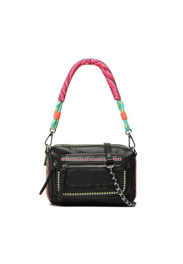 Desigual Torebka 23SAXP67 Czarny. Kolor: czarny. Materiał: skórzane