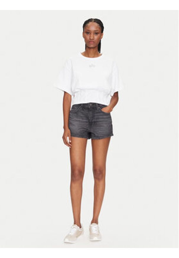 Guess Szorty jeansowe W5GD0Y D5M71 Czarny Regular Fit. Kolor: czarny. Materiał: bawełna