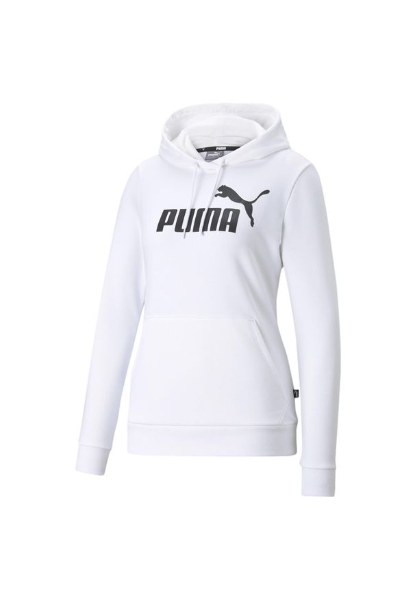 Bluza damska z kapturem Puma Essentiel. Typ kołnierza: kaptur. Kolor: biały. Materiał: materiał. Sport: joga i pilates