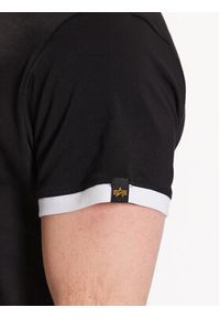 Alpha Industries T-Shirt Basic T Contrasts 106501 Czarny Regular Fit. Kolor: czarny. Materiał: bawełna