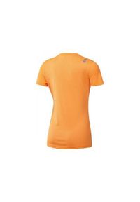 Koszulka treningowa damska Reebok Ess Running. Kolor: pomarańczowy. Długość rękawa: krótki rękaw. Długość: krótkie. Sport: bieganie