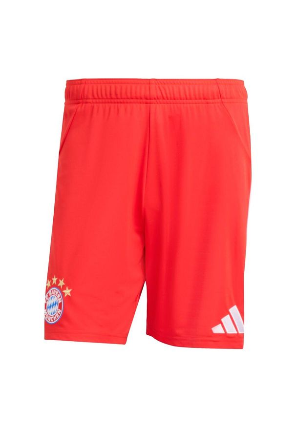 Adidas - Szorty podstawowe FC Bayern 25/26. Kolor: czerwony. Sport: piłka nożna