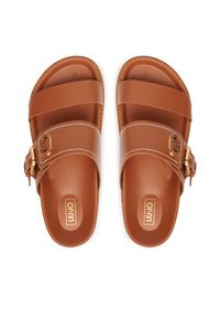 Liu Jo Klapki Livia 02 SA6109 P0102 Brązowy. Kolor: brązowy. Materiał: skóra #5