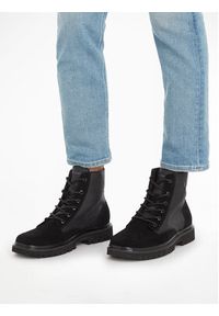 Calvin Klein Jeans Trzewiki Eva Mid Laceup Lth Boot Hiking YM0YM00842 Czarny. Kolor: czarny #5
