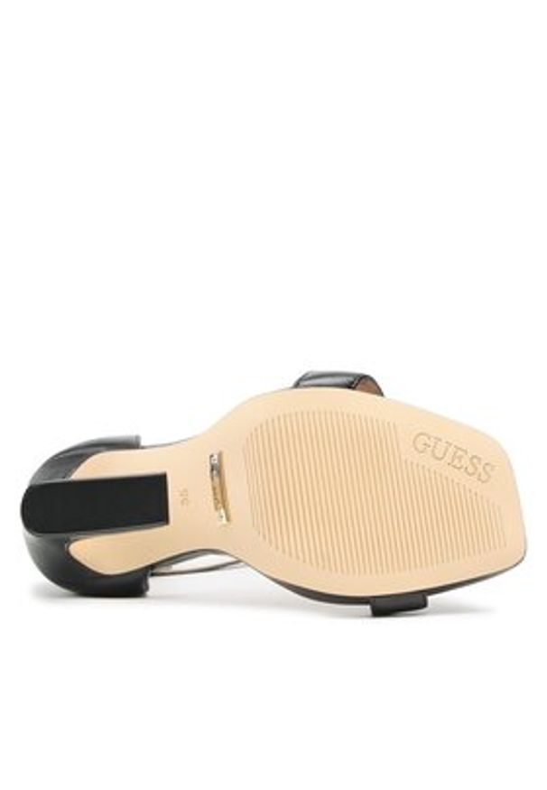 Guess Sandały Morra FL5MRR LEA03 Czarny. Kolor: czarny. Materiał: skóra