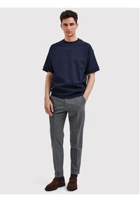 Selected Homme T-Shirt Corton 16085663 Granatowy Oversize. Kolor: niebieski. Materiał: bawełna #6
