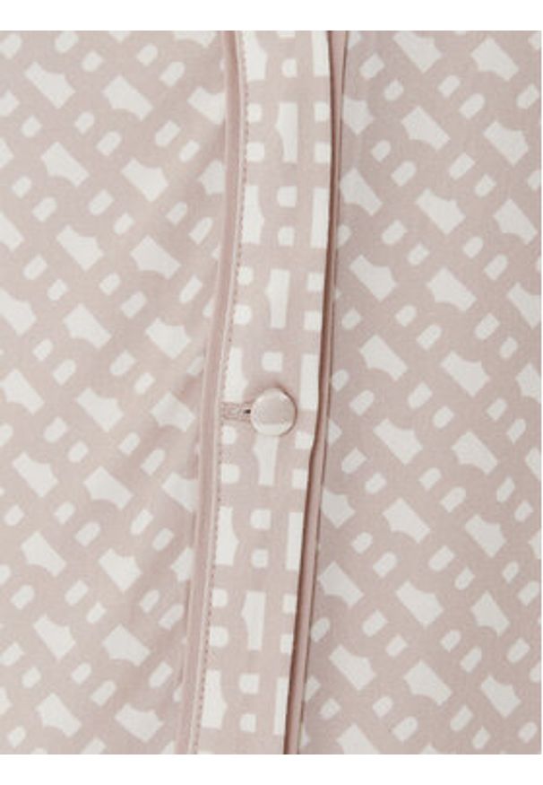 BOSS Koszulka piżamowa Sateen 50545615 Beżowy Relaxed Fit. Kolor: beżowy. Materiał: wiskoza