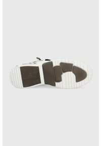 EA7 Emporio Armani sneakersy kolor biały. Zapięcie: sznurówki. Kolor: biały. Materiał: guma. Szerokość cholewki: normalna. Obcas: na platformie