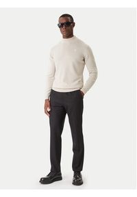 Karl Lagerfeld - KARL LAGERFELD Golf 655002 554399 Beżowy Slim Fit. Typ kołnierza: golf. Kolor: beżowy. Materiał: wełna