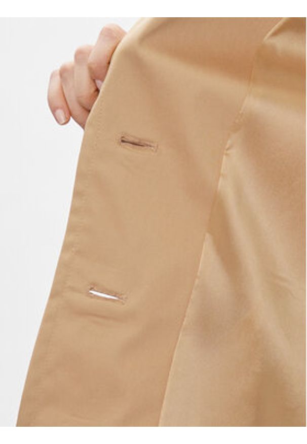 Marella Płaszcz przejściowy Impact 2413021051200 Brązowy Regular Fit. Kolor: brązowy. Materiał: bawełna