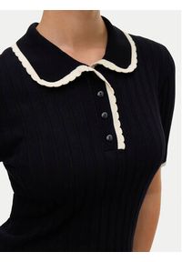 Vero Moda Sweter Manon 10336939 Czarny Slim Fit. Kolor: czarny. Materiał: wiskoza